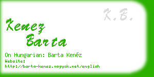 kenez barta business card